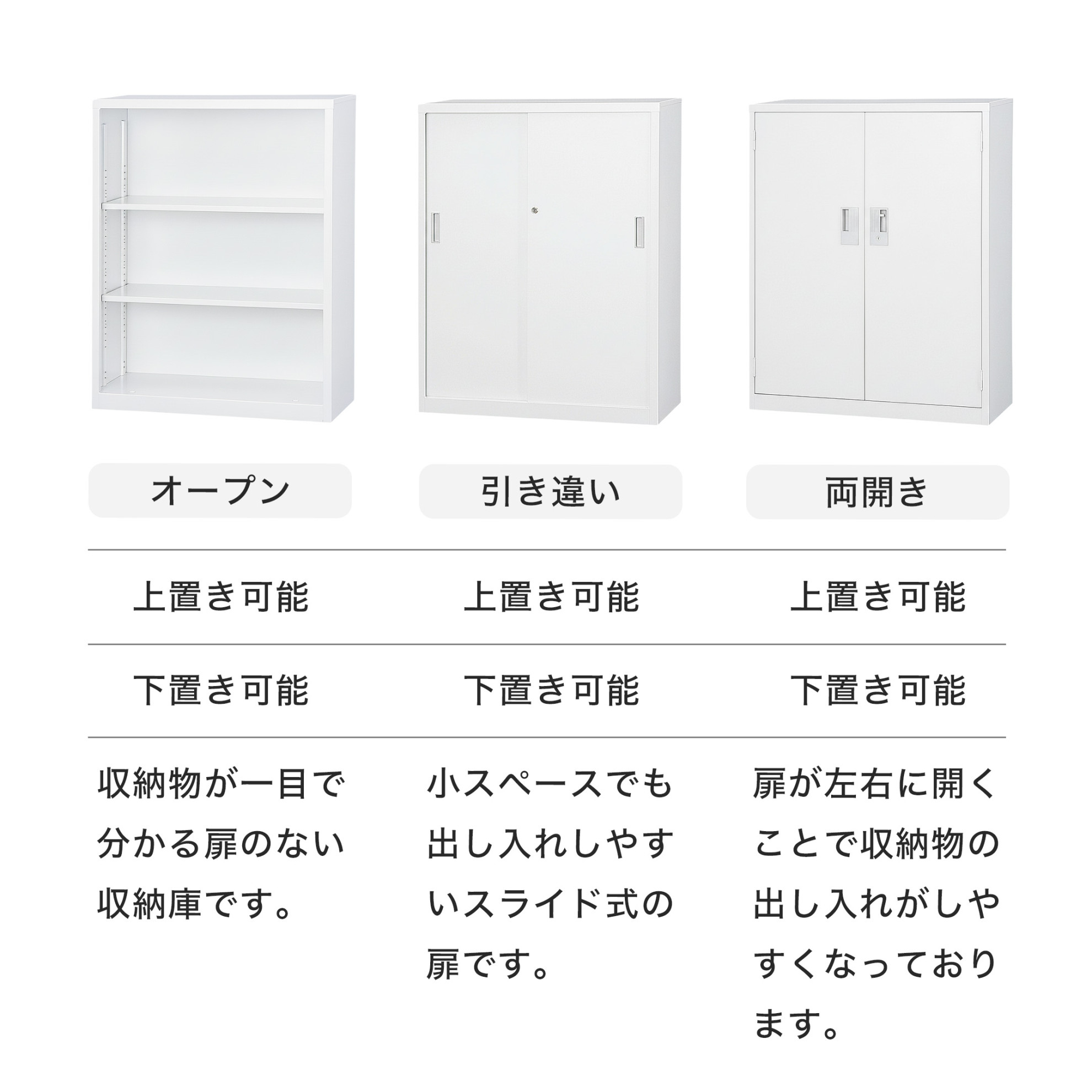 収納庫 下置き用 H1120タイプ ガラス引き違い | オフィス家具 